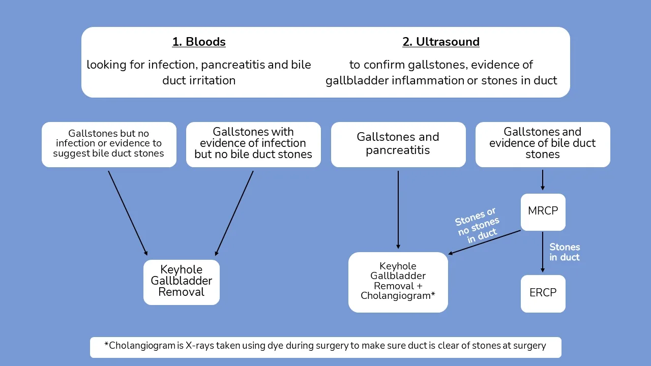 Gallbladder pain diagonstic pathway